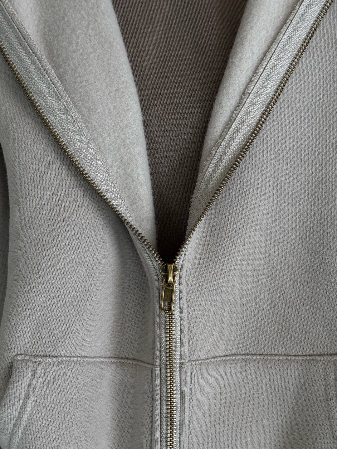 Cloud Hoodie Zip — Stone