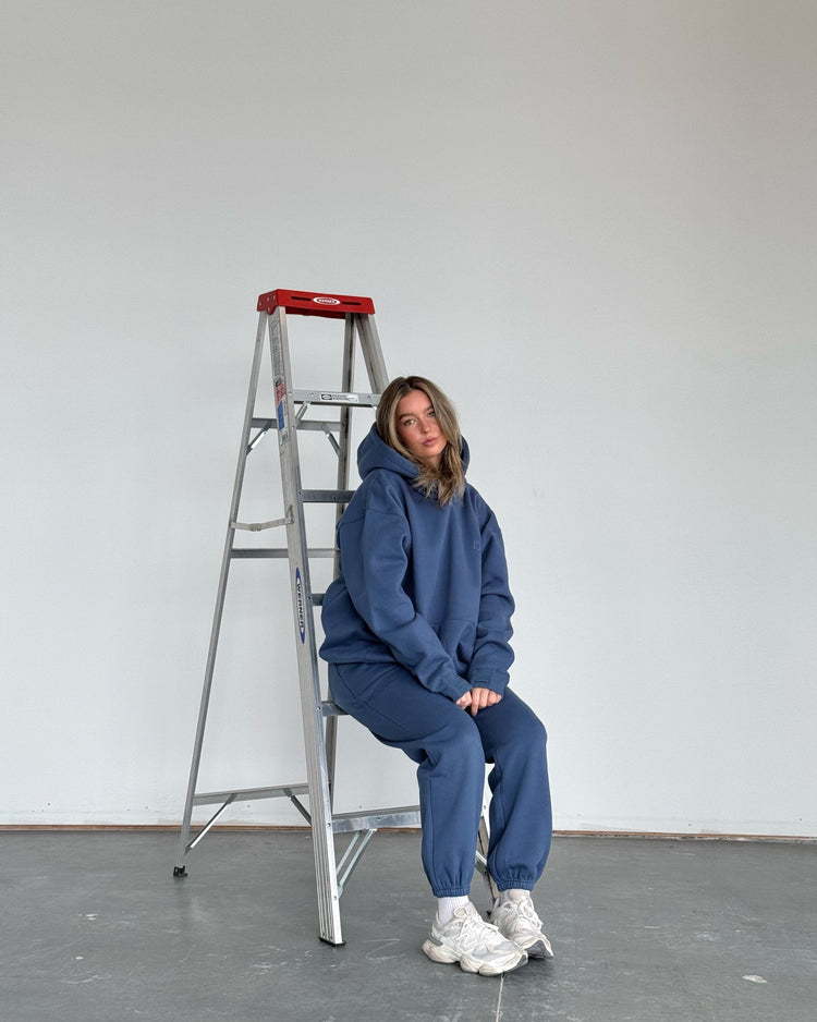 Heavyweight Hoodie — Denim - Cozy Ghost
