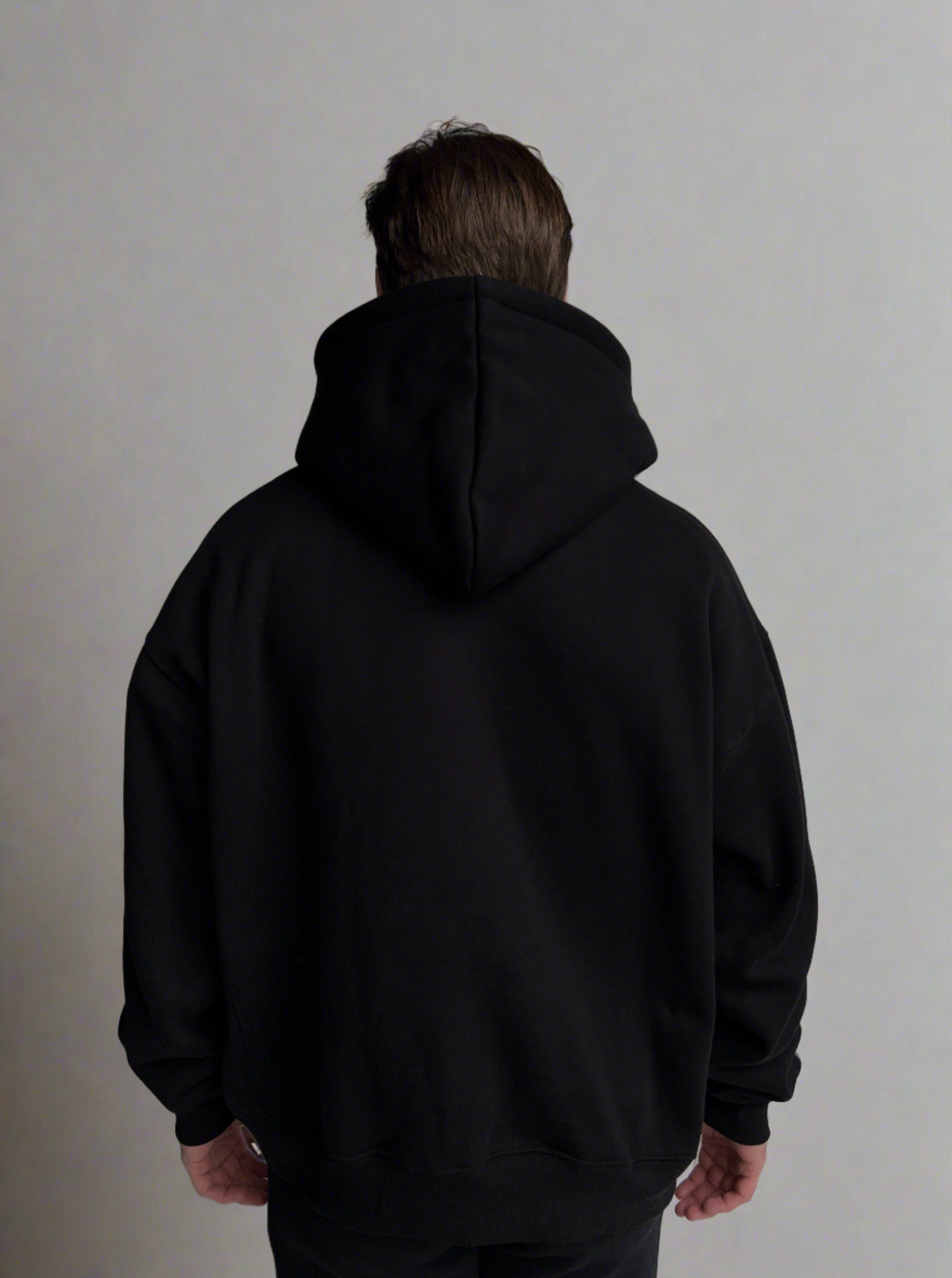 Heavyweight black hoodie online