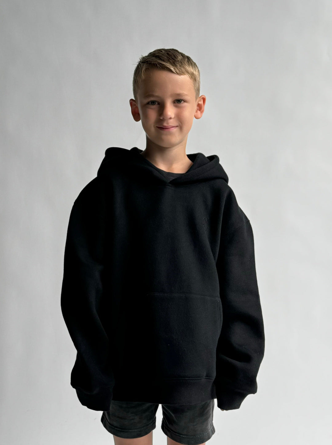 Kids Cloud Hoodie — Black