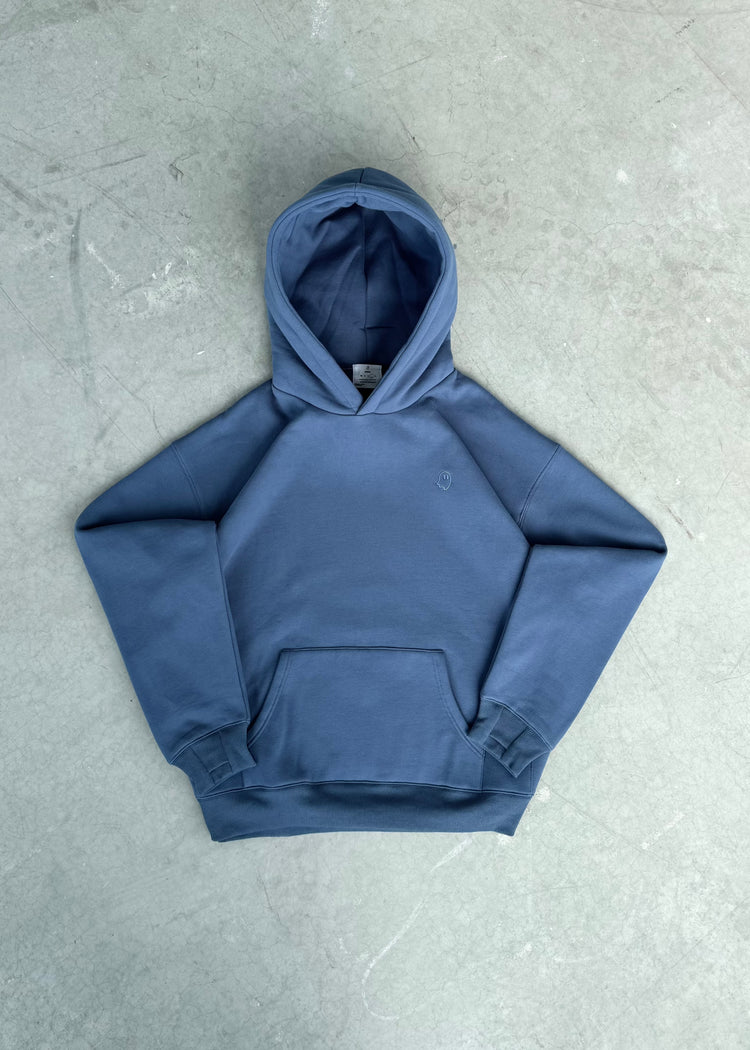 Heavyweight Pullover Hoodie — Denim - Cozy Ghost