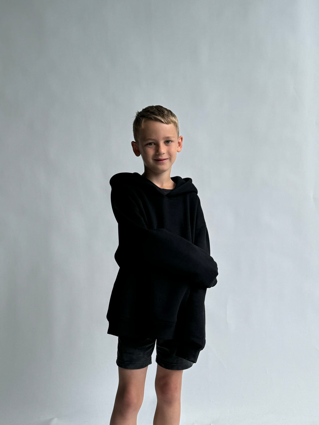 Kids Cloud Hoodie — Black