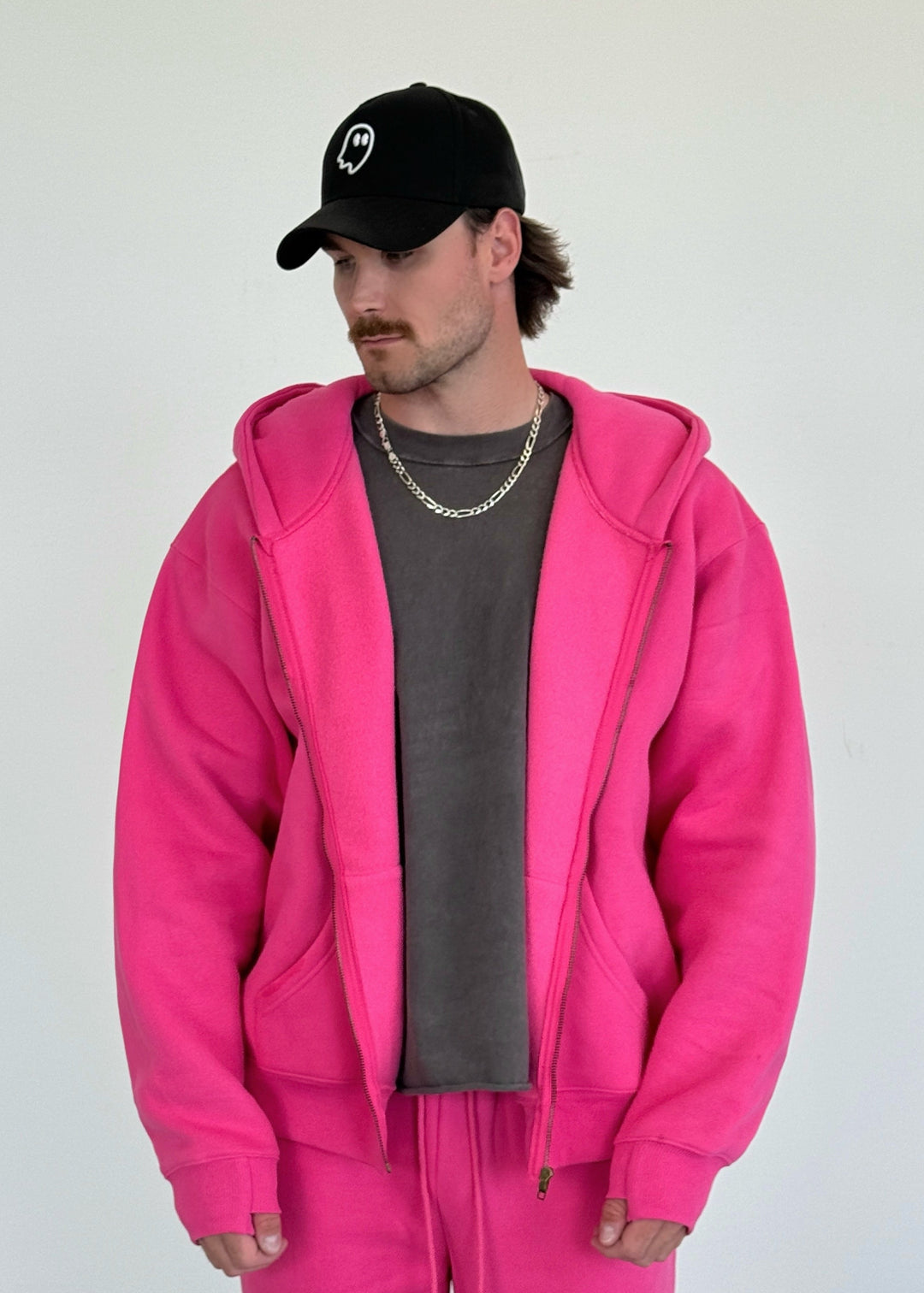 Cloud Hoodie Zip — Malibu Pink