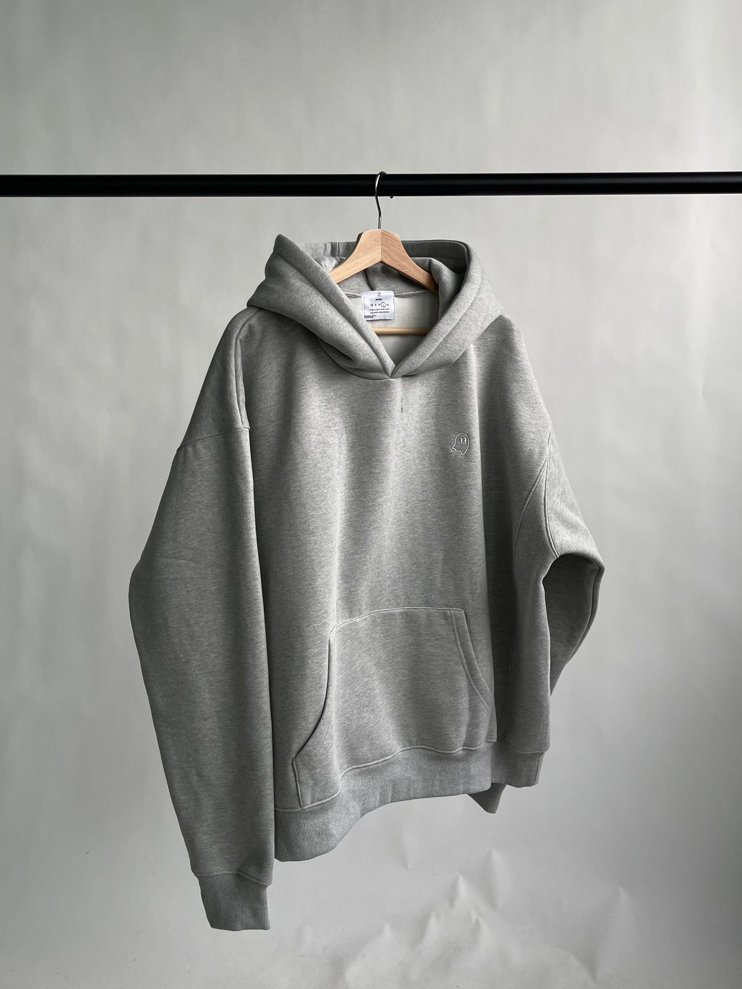 Heavyweight Hoodie Athletic Grey Cozy Ghost