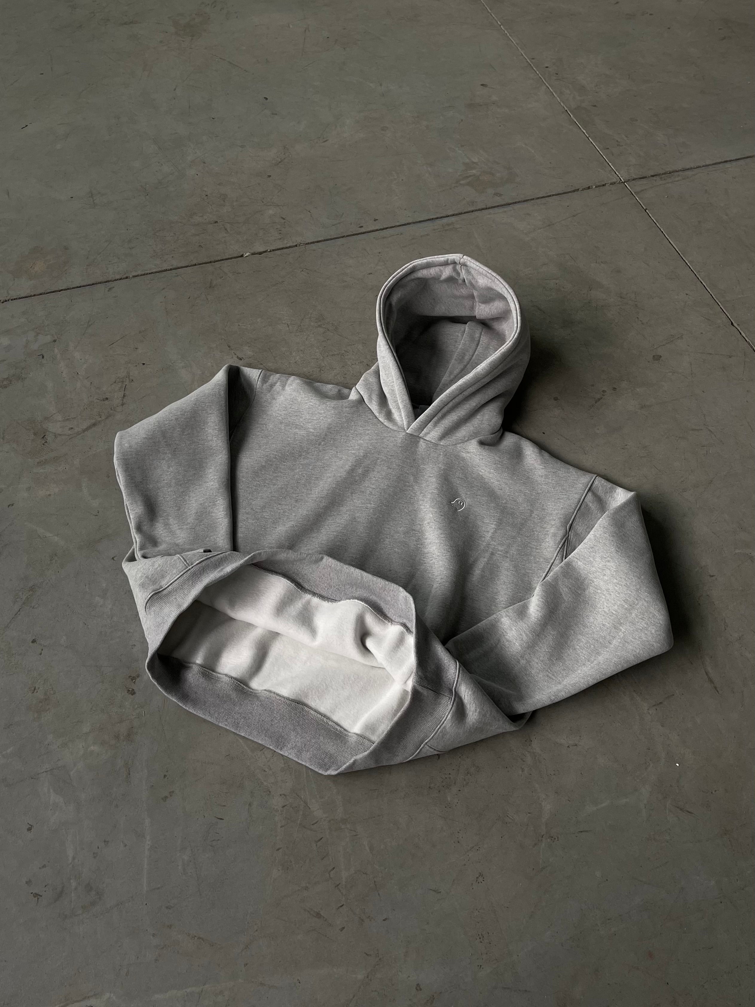 Heavyweight Hoodie — Athletic Grey – Cozy Ghost