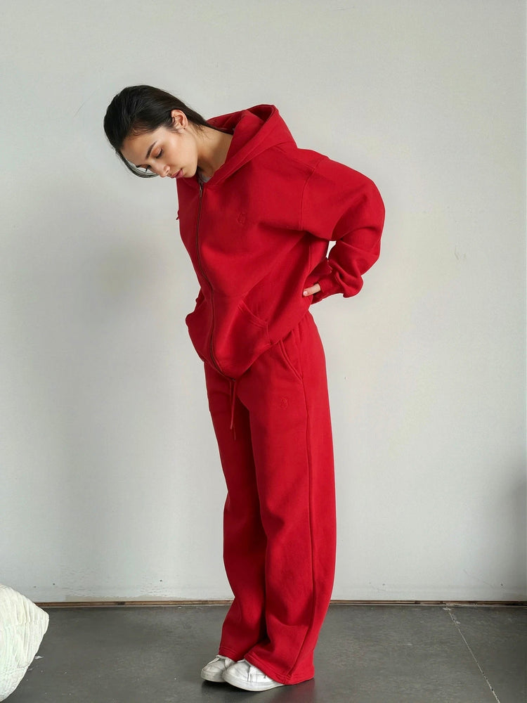 Baggy Cloud Sweats — Cherry - Cozy Ghost