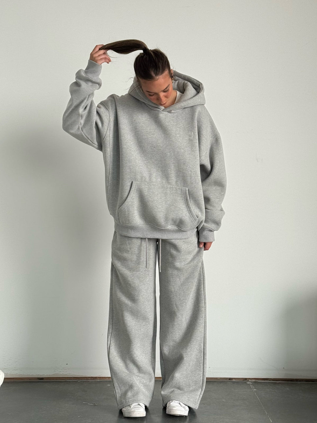 Baggy Heavyweight Sweats — Athletic Grey - Cozy Ghost