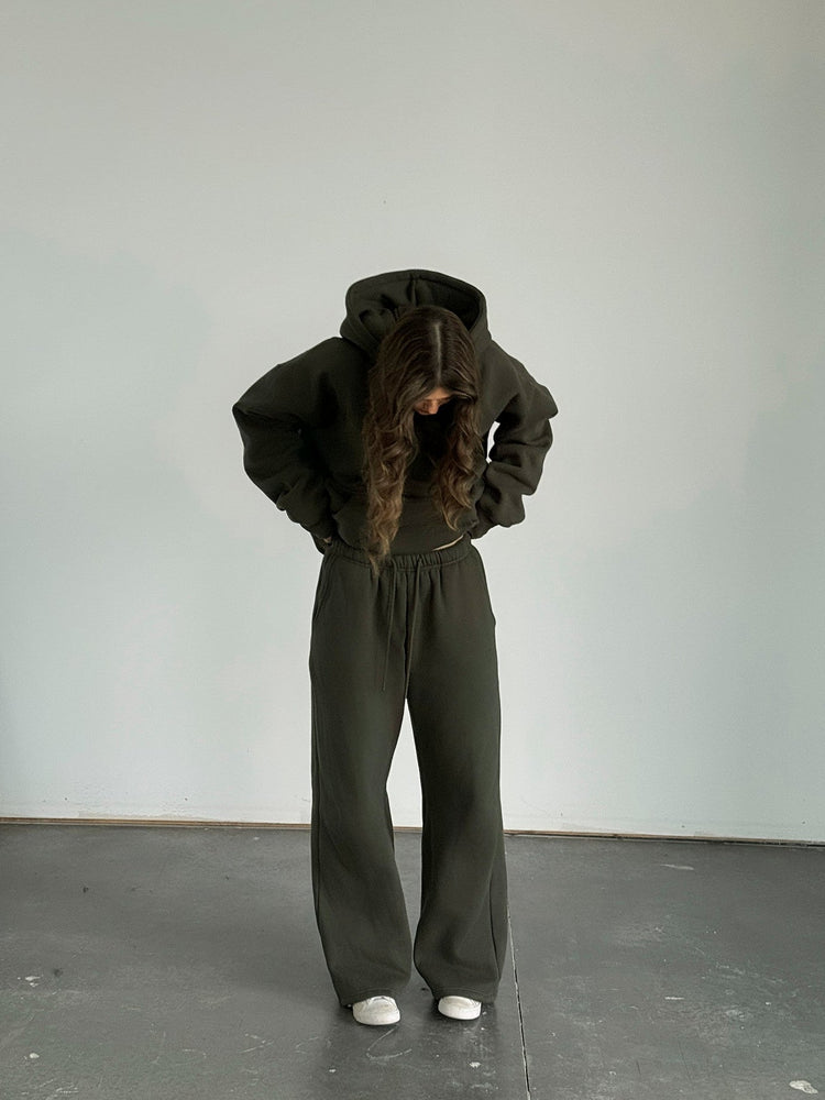 Baggy Heavyweight Sweats — Hunter Green - Cozy Ghost