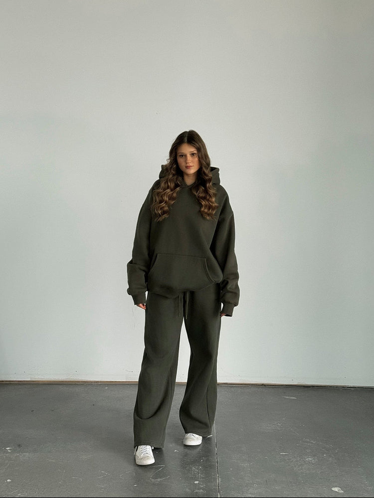 Baggy Heavyweight Sweats — Hunter Green - Cozy Ghost
