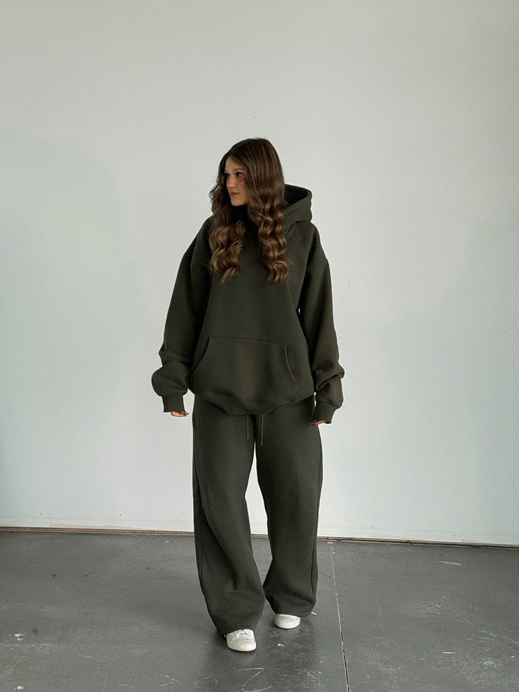 Baggy Heavyweight Sweats — Hunter Green - Cozy Ghost