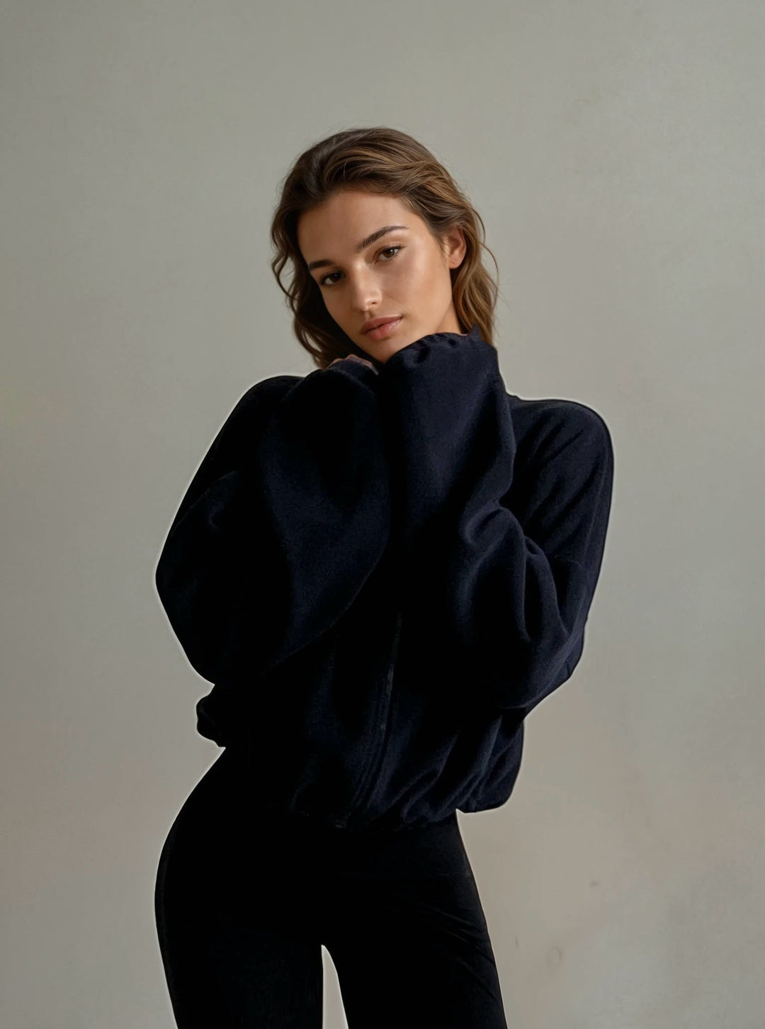 City Fleece Jacket — Oxford - Cozy Ghost