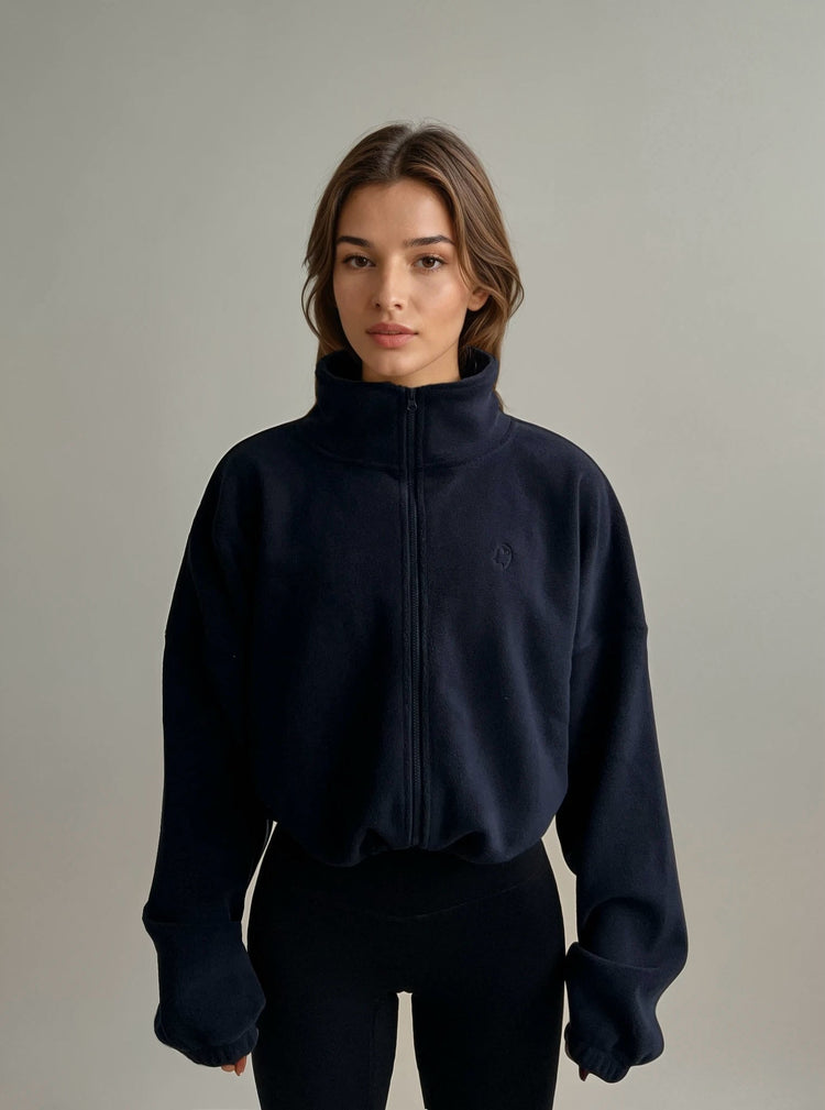 City Fleece Jacket — Oxford - Cozy Ghost