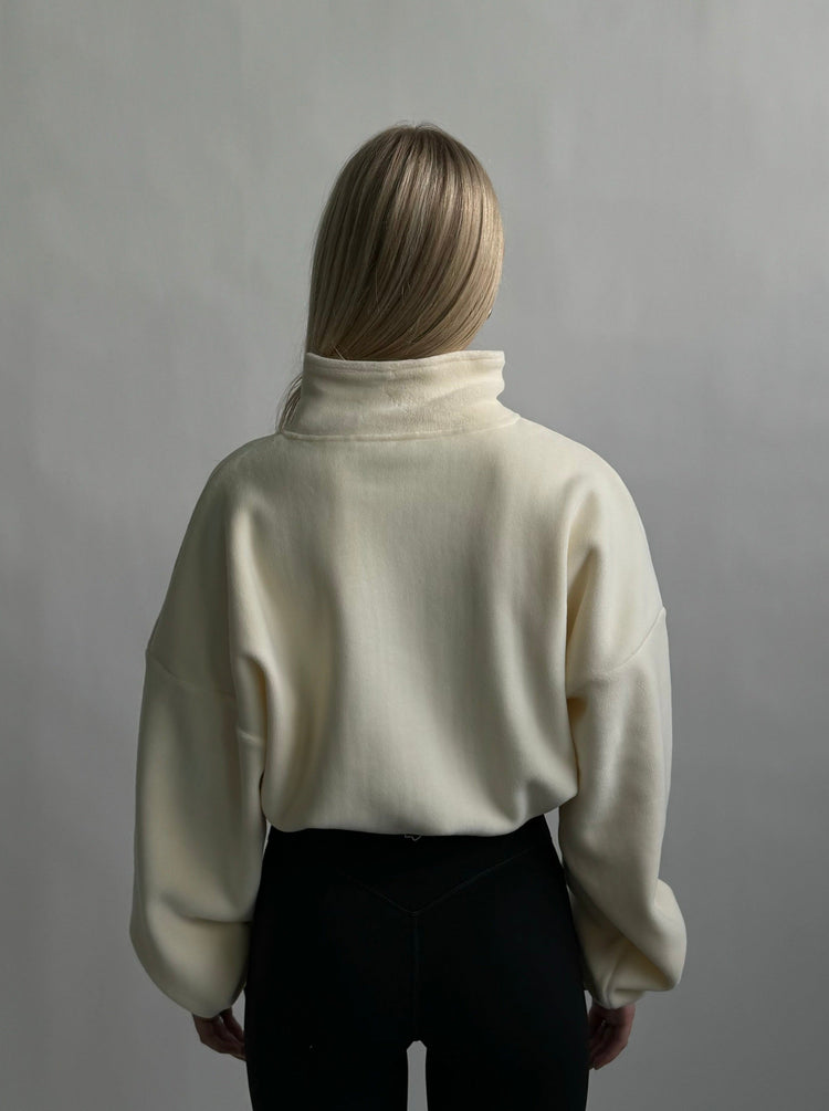 City Fleece Jacket — Vanilla Bean - Cozy Ghost