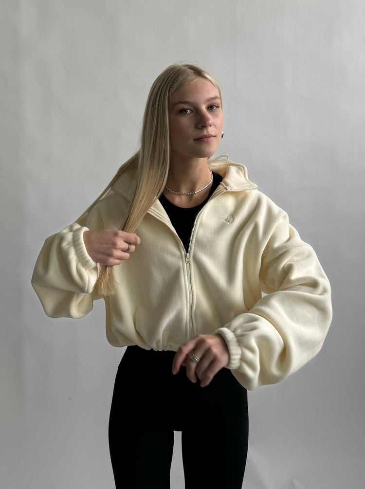 City Fleece Jacket — Vanilla Bean - Cozy Ghost