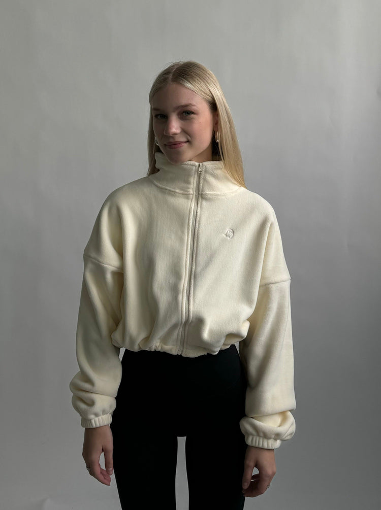 City Fleece Jacket — Vanilla Bean - Cozy Ghost