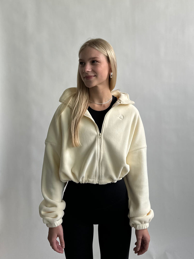 City Fleece Jacket — Vanilla Bean - Cozy Ghost