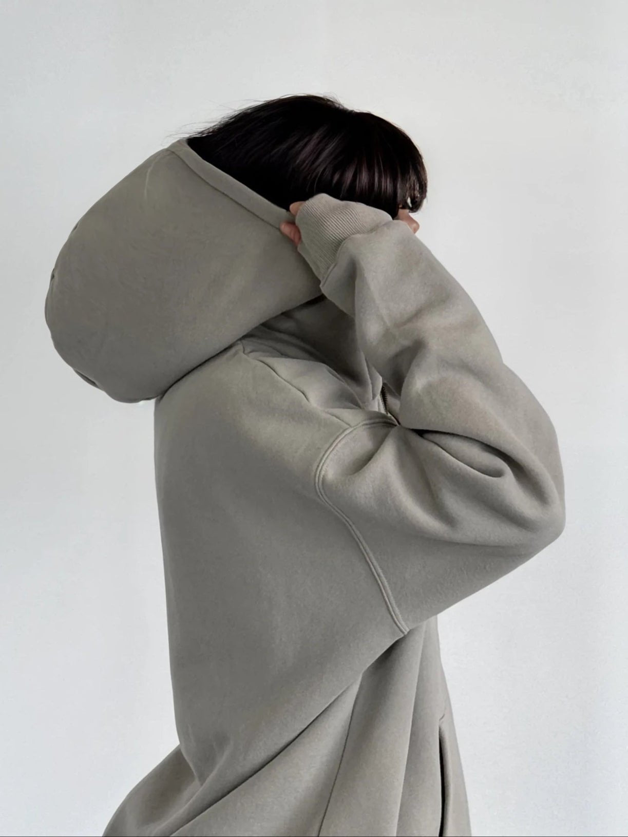 Cloud Hoodie Zip — Stone - Cozy Ghost