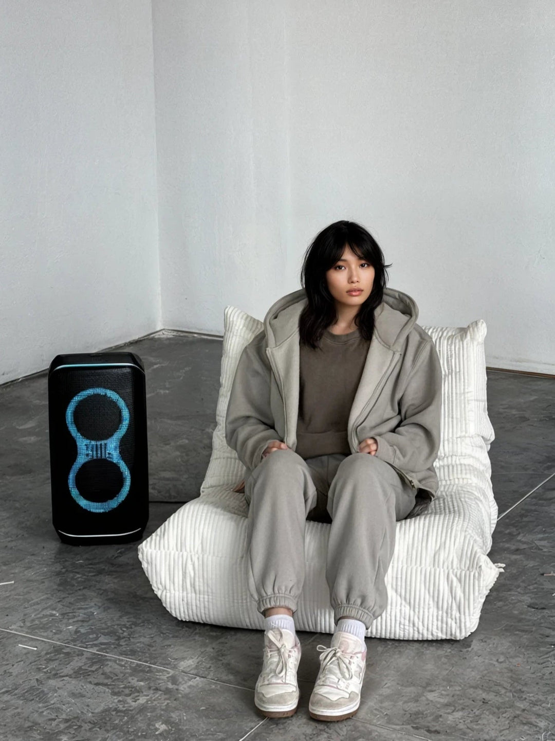 Cloud Hoodie Zip — Stone - Cozy Ghost
