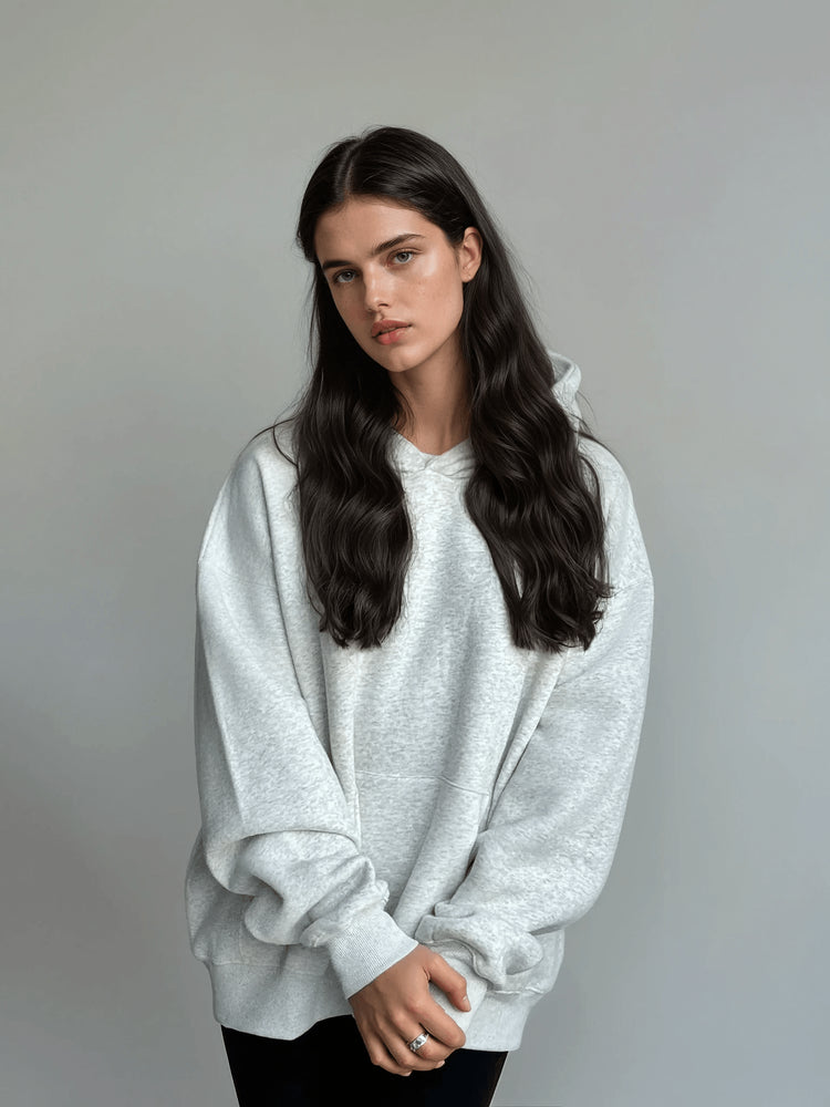 Cloud Pullover Hoodie — Heather Grey - Cozy Ghost