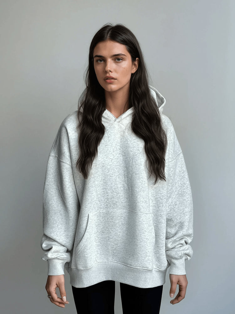 Cloud Pullover Hoodie — Heather Grey - Cozy Ghost