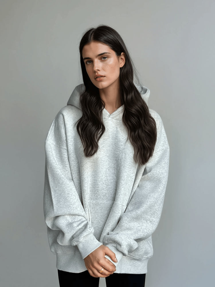 Cloud Pullover Hoodie — Heather Grey - Cozy Ghost