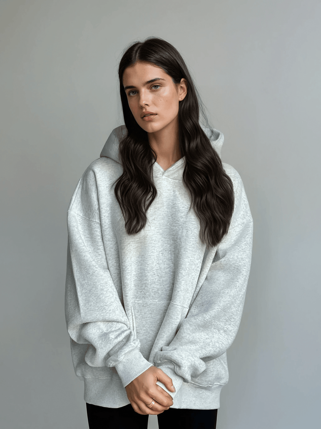 Cloud Pullover Hoodie — Heather Grey - Cozy Ghost