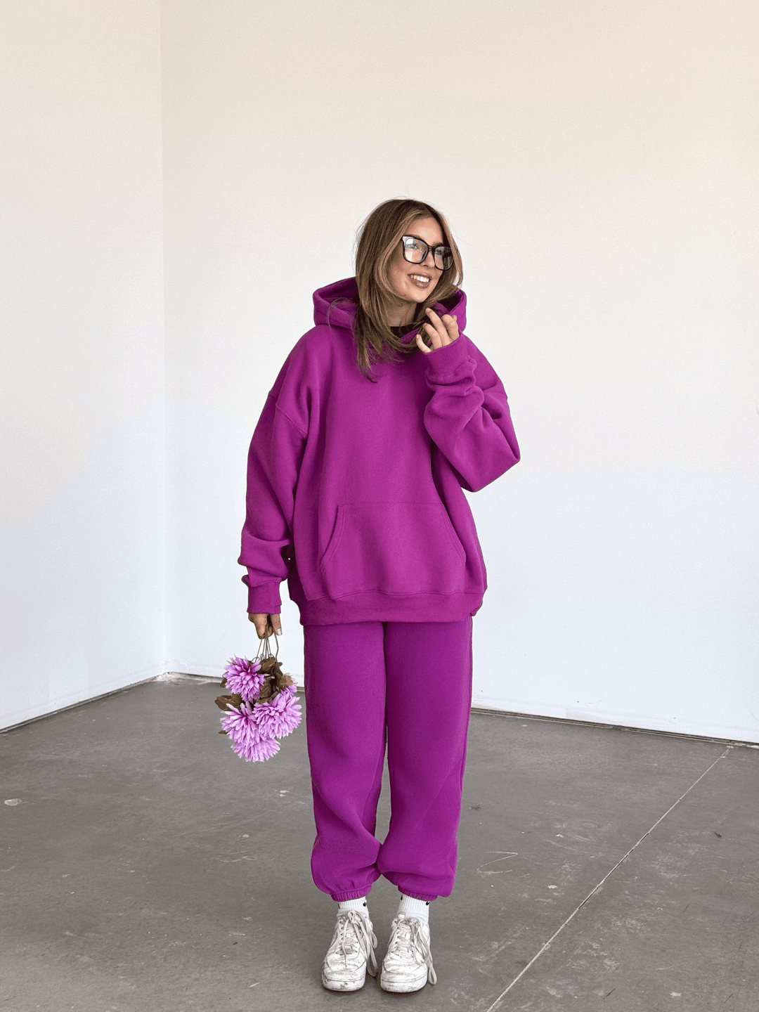 Cloud Pullover Hoodie — Magenta - Cozy Ghost