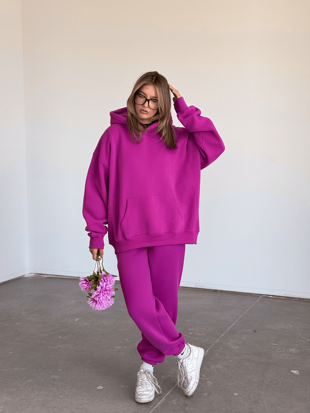 Cloud Pullover Hoodie — Magenta - Cozy Ghost