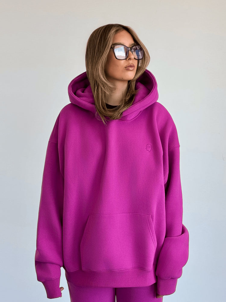 Cloud Pullover Hoodie — Magenta - Cozy Ghost