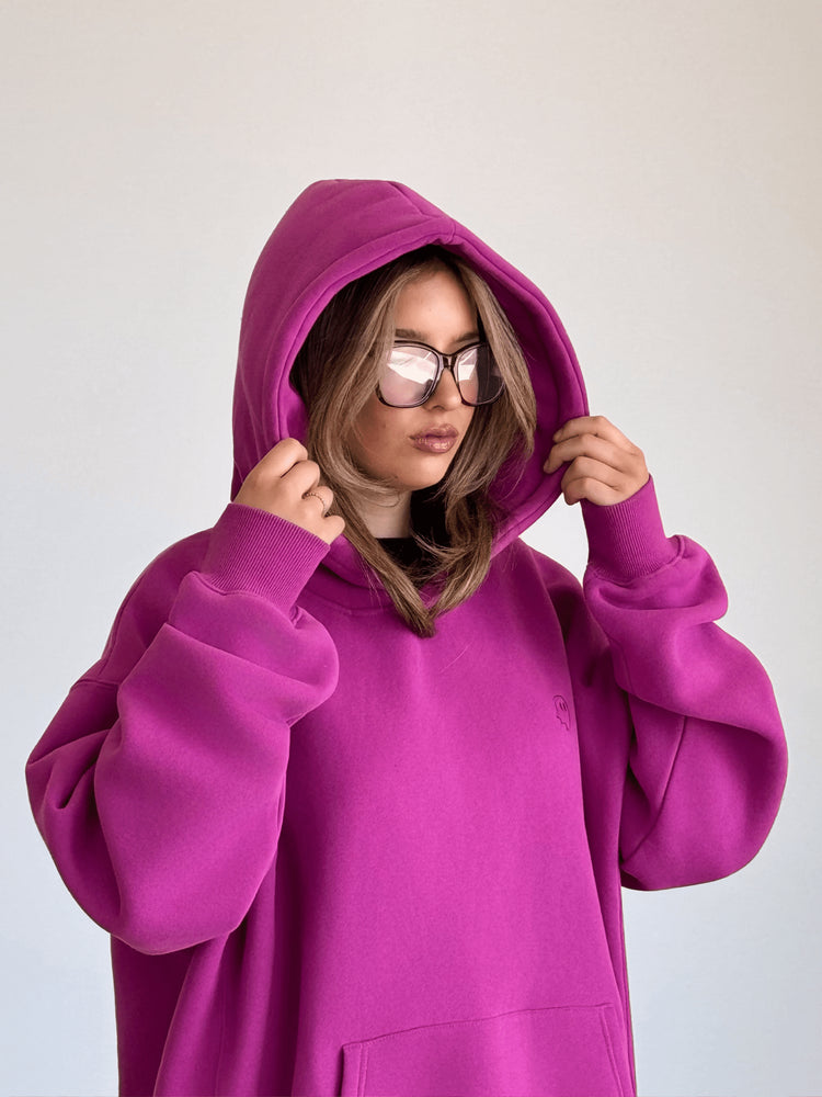 Cloud Pullover Hoodie — Magenta - Cozy Ghost