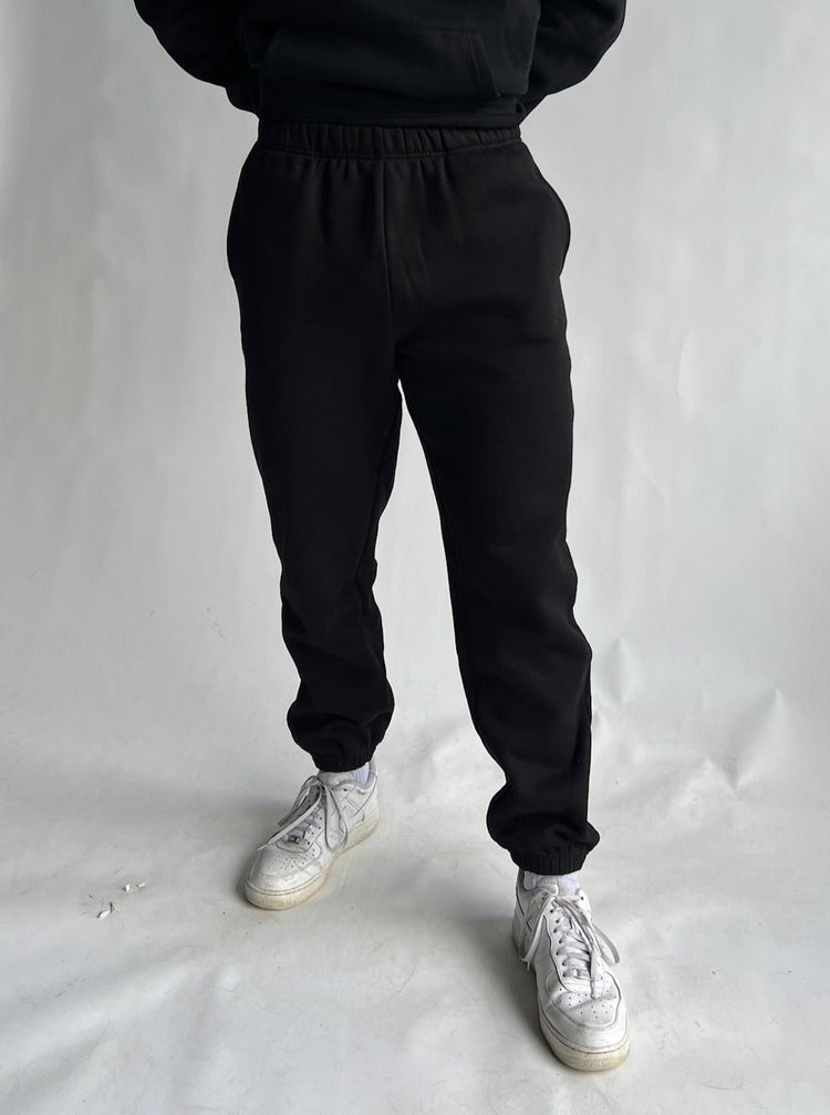 (Cuffed) Heavyweight Sweats — Black - Cozy Ghost