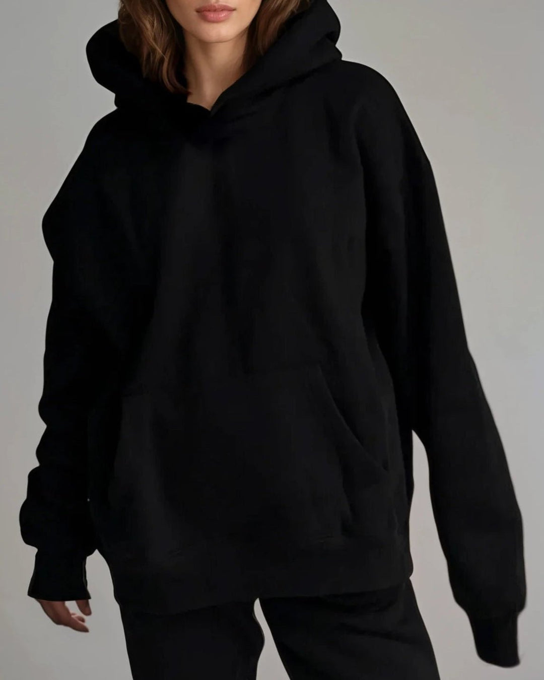 Heavyweight Hoodie — Black - Cozy Ghost