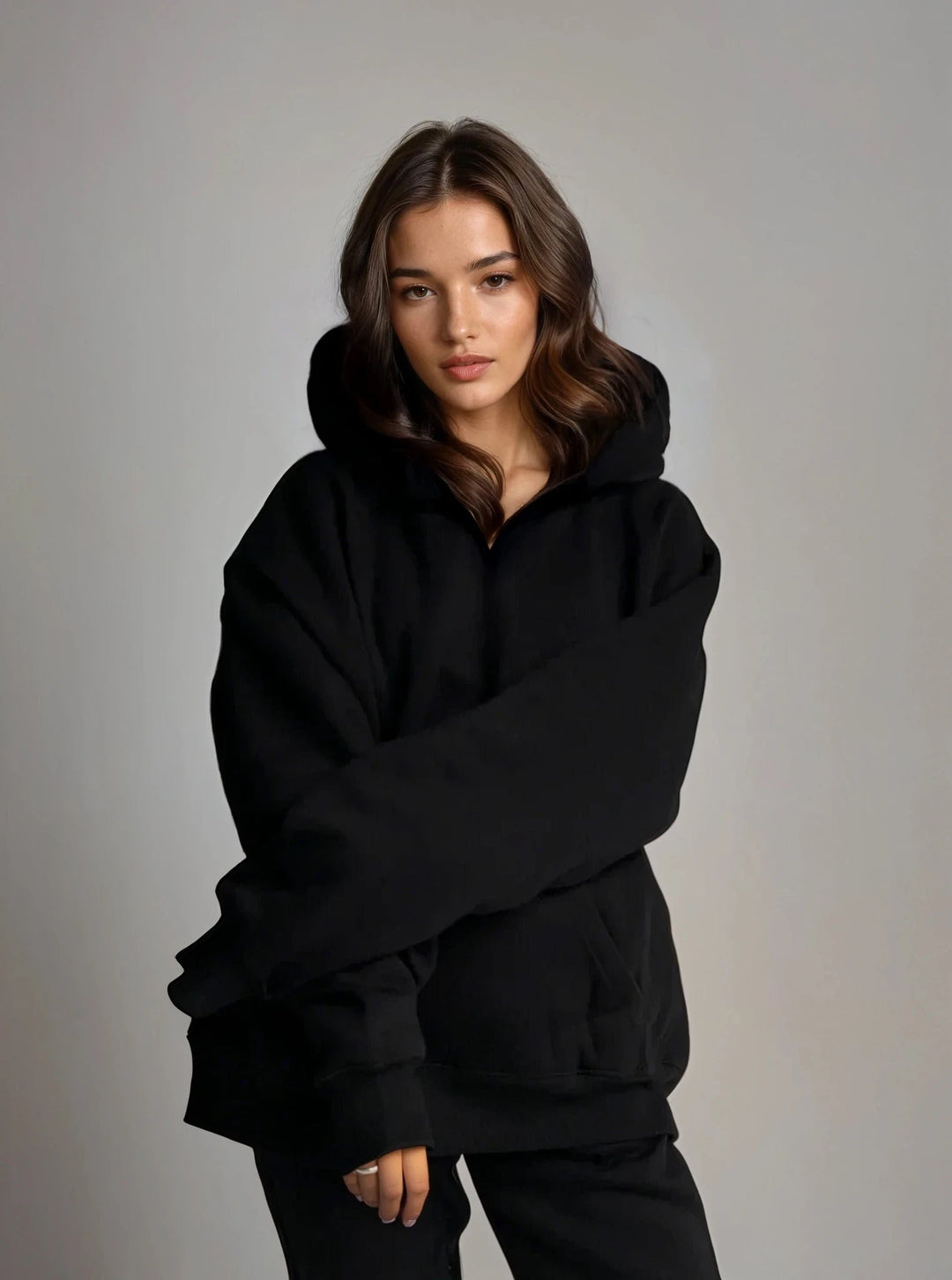 Heavyweight Hoodie — Black - Cozy Ghost