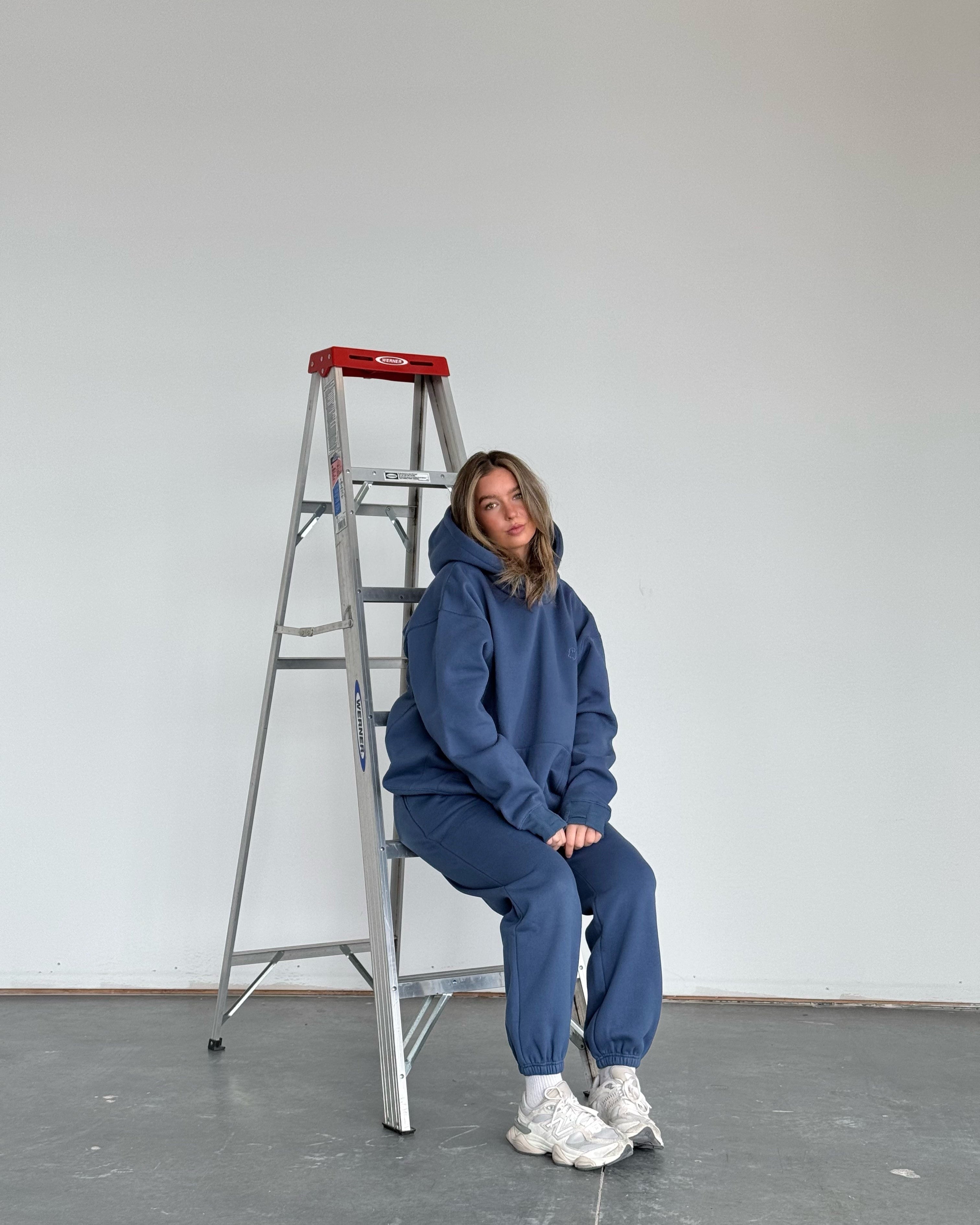 Heavyweight Hoodie — Denim - Cozy Ghost