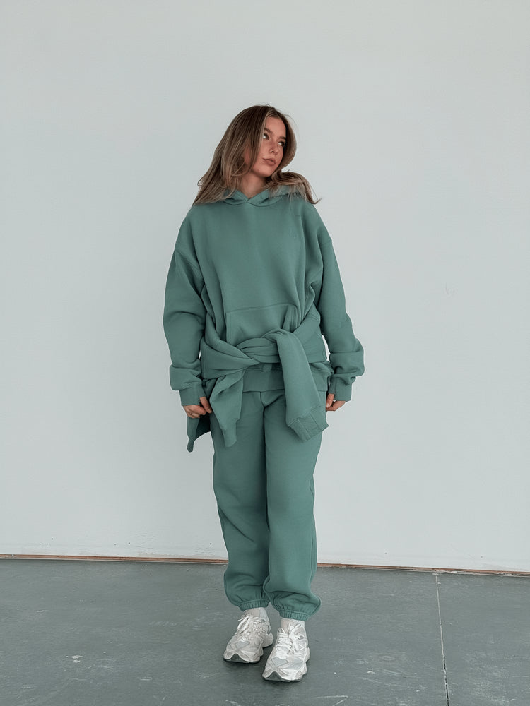 Heavyweight Pullover Hoodie — Sage - Cozy Ghost