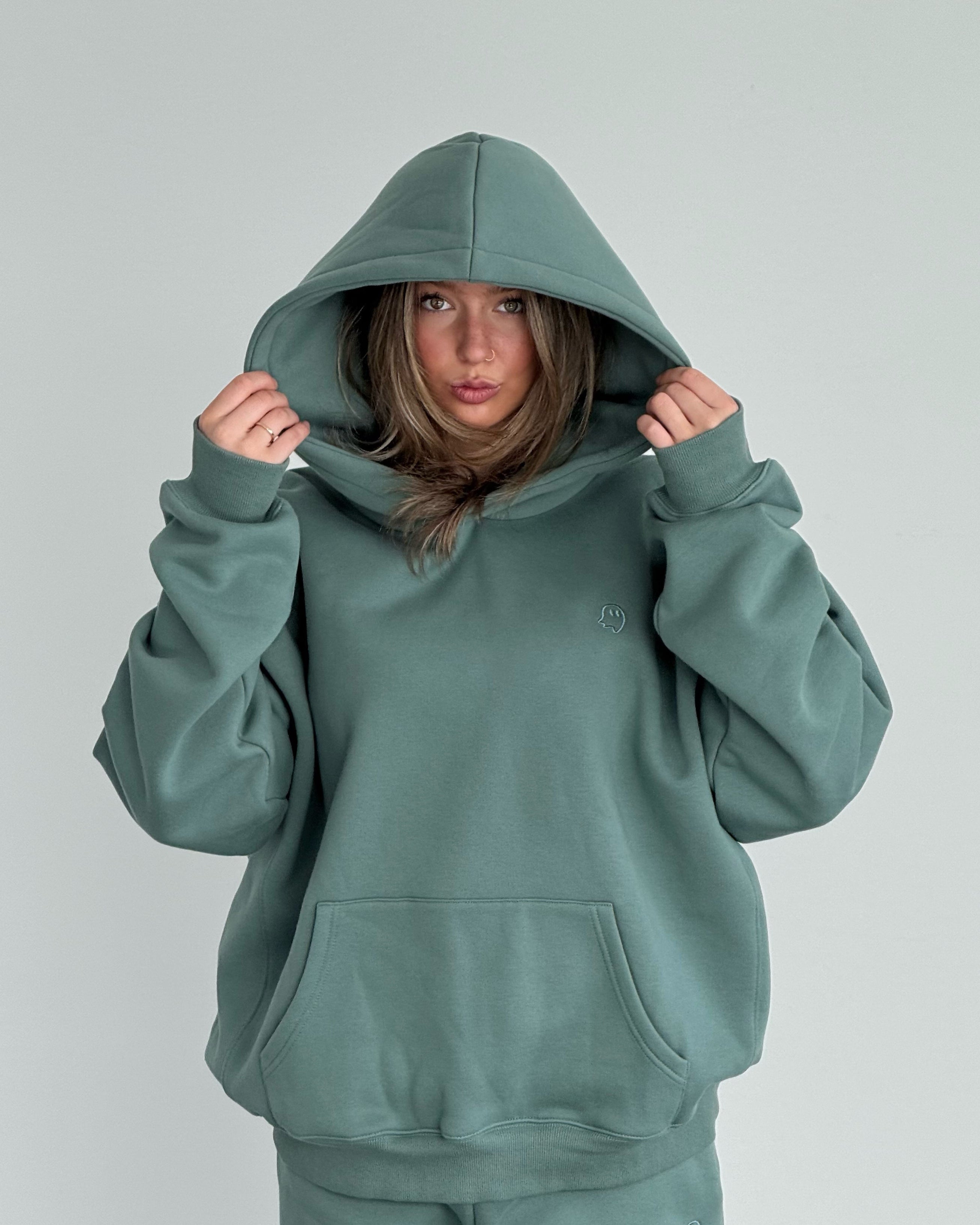 Heavyweight Hoodie — Sage - Cozy Ghost