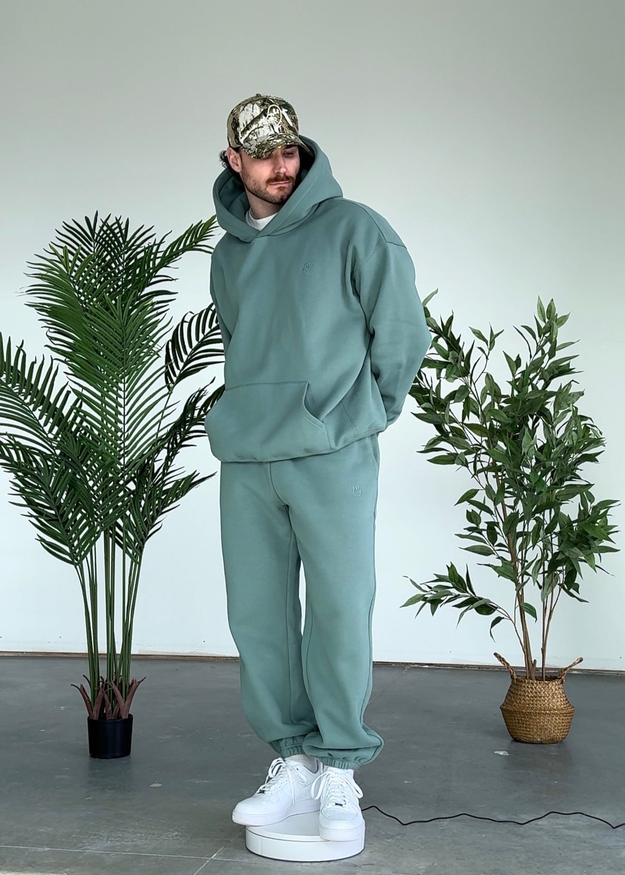 Heavyweight Hoodie — Sage - Cozy Ghost