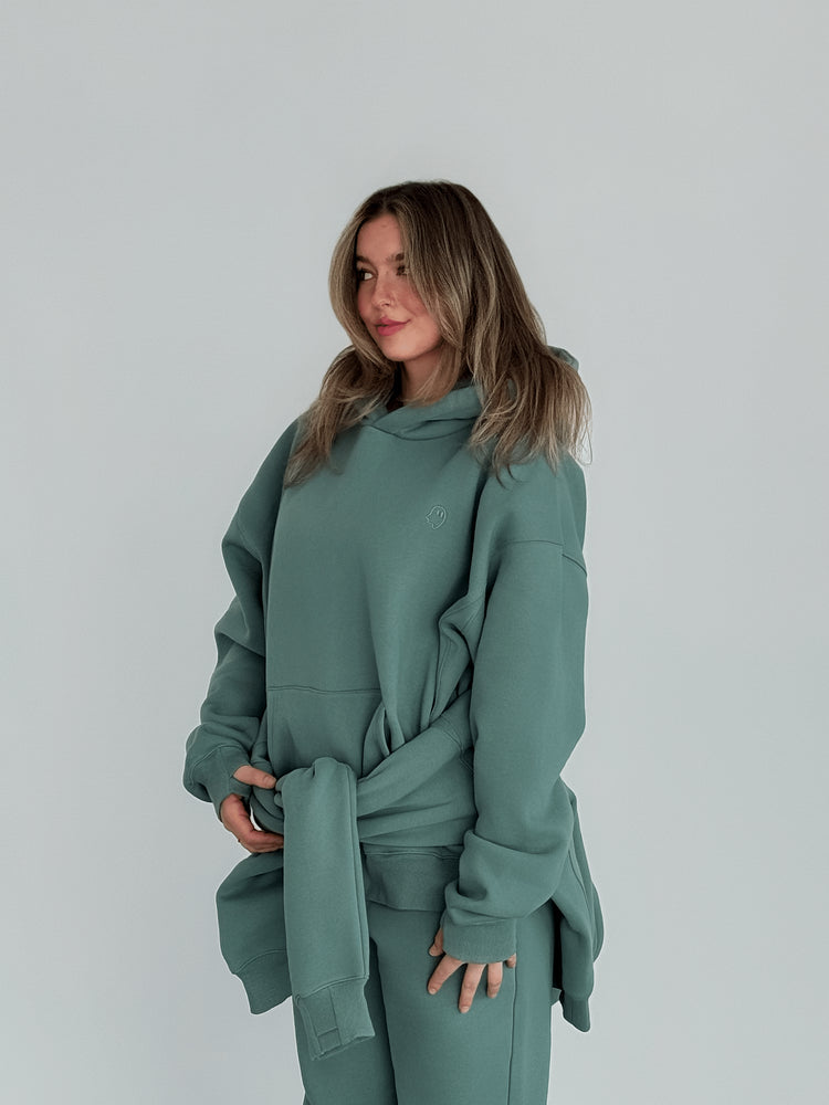Heavyweight Pullover Hoodie — Sage - Cozy Ghost