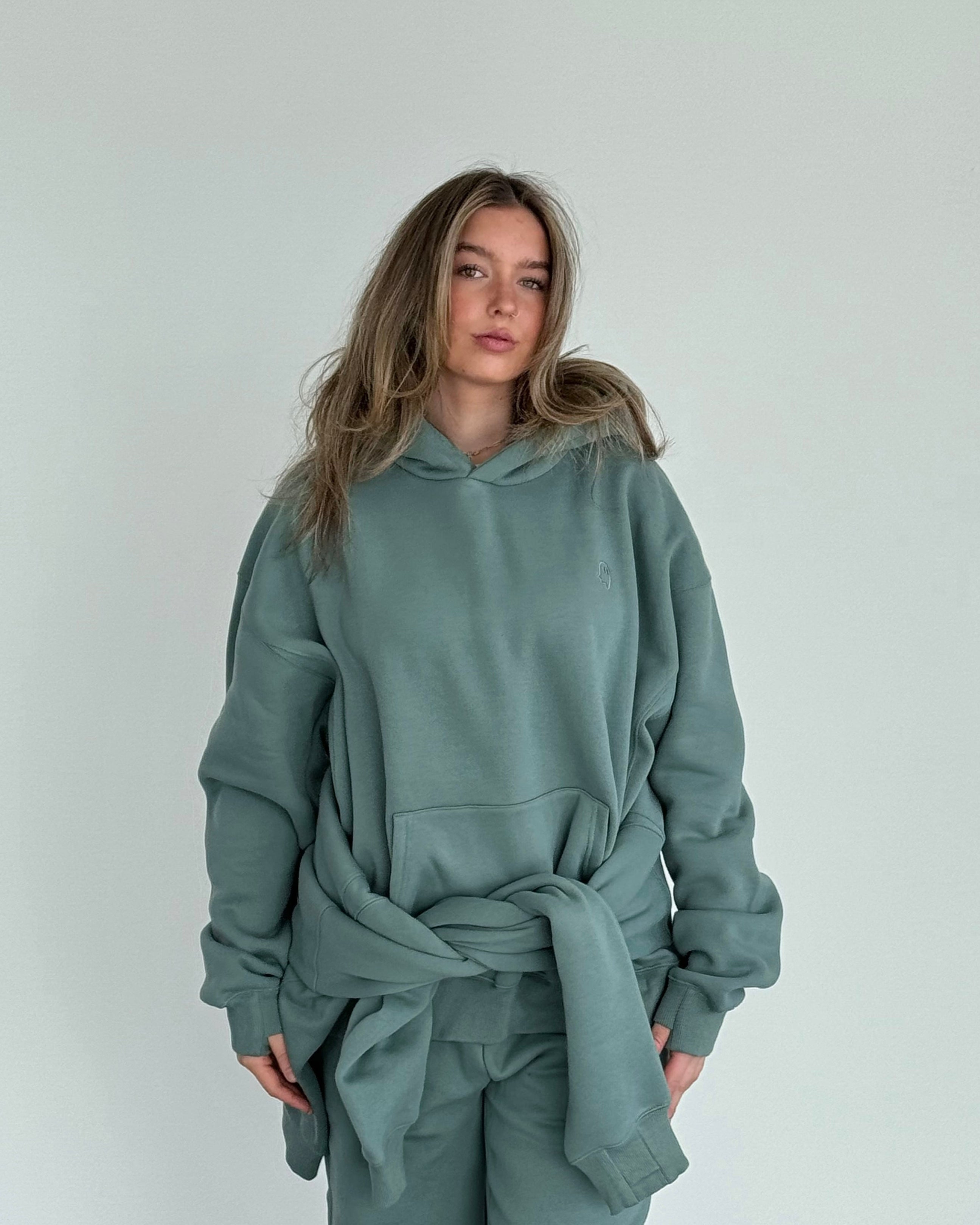 Heavyweight Hoodie — Sage - Cozy Ghost