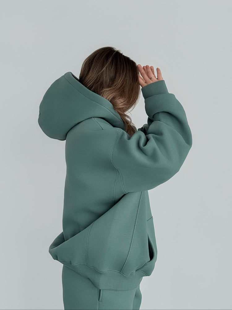 Heavyweight Pullover Hoodie — Sage - Cozy Ghost