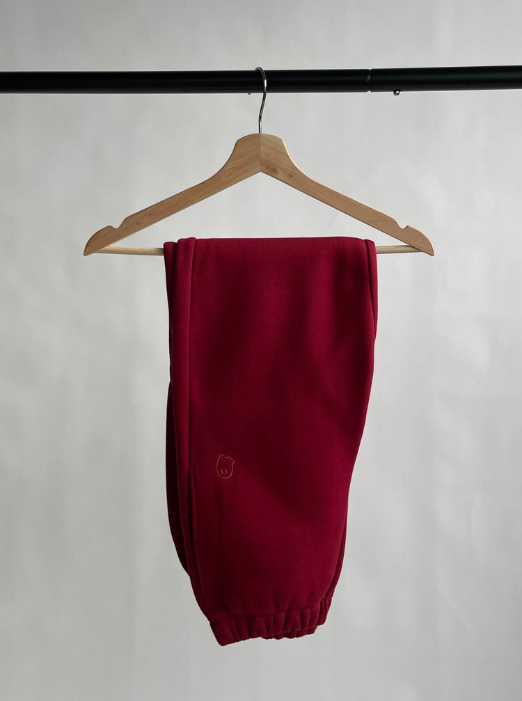 Heavyweight Sweats — College Red - Cozy Ghost
